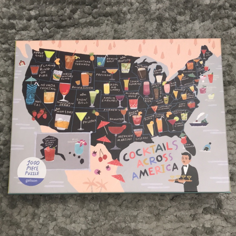 Cocktails Across America Puzzle 1000 piece puzzle. In box Fun 🧩 puzzle - Picture 2 of 6